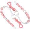 WESIEVYA Contatore Punteggio di Golf Braccialetto Perline, Plastico, Rosa, per Pratica e Competizioni, Accessorio da Golf
