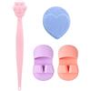 ZEMINRI 4 Pezzi Spazzola Viso Tenero Silicone Scrubber (Rosa + Viola + Blu)