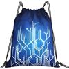Generic Fashion Zaino Coulisse Blue Circuit Board Technology Pattern Sacca Sportiva Stampa Zaino Sportivo per Vacanze All'Aperto Adulto 36X42Cm