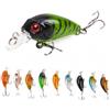 Generic Set 9 Esche Crankbait Galleggianti 4,5 cm 3,8 g, Mini Esche Rigide da Pesca