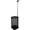 Ronyme Raccattapalle Raccoglitore Palline Cestino Carrello con Manico Estensibile in Alluminio E Chiusura a Cerniera Telaio in Acciaio Adatto a Tennis E Pickleball per Scuola Parchi Sportivi