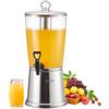 VEVOR Distributore di Bevande, 8 L per Feste, Contenitore di Succhi in Acciaio Inox e Plastica con Rubinetto per Camera del Ghiaccio, Distributore di Tè, Limonata, Succo d'Acqua, per Ristoranti