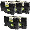 PRESTIGE CARTRIDGE 5x Nastro per Etichette compatibile per TZe641 TZ641 Nero su Giallo 18mm x 8m per Brother P-Touch PT-2030VP 2430PC 3600 9600 D400 D400VP D450VP D600VP E300VP E550WVP H300 H500 H500LI P700 P750W