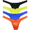 iKingsky Mutande da uomo con perizoma, in vita elasticizzata, con slip sexy, Confezione da 4, S
