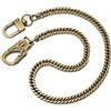 Ahiller Catena per portafoglio da uomo, catena di sicurezza a doppio lucchetto quotidiana, accessori per pantaloni, 61cm