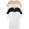 Marks & Spencer Confezione da 4 Maglie Girocollo in Puro Cotone