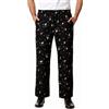Zanisouta Pantaloni da cucina da uomo a righe, estivi, per il tempo libero, elasticizzati, abbigliamento da lavoro, casual, a righe, taglio dritto, pantaloni da cuoco traspiranti, Q nero., M