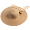 HAPINARY Cappello da Spiaggia Donna in Paglia, Ampia Falconiera Anti-UV | Traspirante Fascia Antisudore, 80g, per Mare e Viaggi Estivi, Colore Khaki