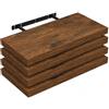 WOLTU Mensola da Parete, Mensola da Muro, Mensola in Legno MDF, Set di 4, per Cucina, Bagno, Soggiorno, ECC RG9372hov-4