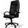 GALIZIA prjme GALIZIA PRIME - Poltrona Ufficio Ergonomica Schienale Alto Made in Italy Certificata, Sedia Ufficio con Meccanismo Oscillante Max 120Kg, con Struttura in Multistrato di Faggio (Ecopelle - Nero)