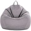 Odot Pouf Poltrona a Sacco Tinta Unita, Poltrona Sacco, Sacchetto di Fagioli con Manico, Bean Bag, per Decorazione della Soggiorno Giardino Salotto, Senza Ripieno (XXL(110x140cm),Grigio Scuro)