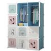 MAGIC SELECT Armadio Modulare per Bambini, Scaffalatura Modulare, Armadio per Bambini, Organizer Modulare, Scaffale per la Casa, 12 Moduli, 140x105 cm