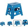 ARREGUI TB-032-A Sgabello Pieghevole Multiuso per Adulti o Bambini | Scala Pieghevole | Scalino per Cucina, Bagno, Campeggio | 32 cm di Altezza | Blu