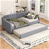Wyibwy Divano letto 90 * 200cm, letto da giorno, con letto a scomparsa, connessione USB,stile minimalista,adatto a soggiorni e camere da letto (grigio)