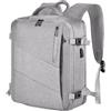 Leyrica Zaino da Viaggio per Easyjet 45x36x20, Bagaglio a Mano Borsone Cabina Borsa per Viaggiare in Aereo per Laptop Daypack Casual Zaino Università (Grigio Chiaro)