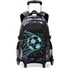 Amythe Zaino Trolley Scuola Elementare Medie Ragazzo Luminescente 6 Ruote | Zaino Elementari Medie con Ruote Ragazzi 10-16 anni, Leggero Idrorepellente, Pettorina e Fasce Riflettenti, Ritorno Scuola
