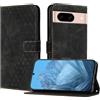 YIRRANZD Custodia per Google Pixel 8a, Cover a Libro in Pelle PU con Slot Cart e Silicone TPU Bumper, Flip Caso Portafoglio Cover per Google 8a (Nero)