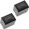 vhbw 2x batteria sostituisce Panasonic VW-VBK180, VW-VBK360, VW-VBT380, VW-VBT190 per videocamera camcorder (4040mAh, 3,6V, Li-Ion)