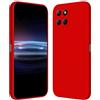 RankOne Custodia per HONOR 70 Lite 5G / HONOR X8 5G / HONOR X6 (6.5 Inches) Cover Morbida in Silicone TPU - Rosso Cina