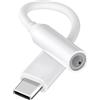 Amzpas Adattatore Jack per Cuffie USB C a 3.5mm, Adattatore Audio USB C a Cavo Dongle Aux per Samsung Galaxy S22 S21 S20 Ultra S20 + Nota 20 10 S10 S9 Plus, Pixel 4 3 2 XL, iPad e altro (Bianco*1)