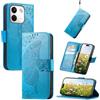 JIUNINE Cover a Libro per Redmi Note 17 Pro Max/Plus 5G, Blu | Custodia Portafoglio Antiurto in Pelle Sintetica, Motivo Farfalle 3D, Portacarte, Supporto Regolabile, Chiusura Magnetica