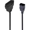 MejaRizon Spina per dispositivi a freddo da C14 a tipo C, cavo di alimentazione da 50 cm, cavo di alimentazione da C14 a CEE7/16, 2,5 A 250 V, spina IEC adatta per data center, unità PDU, piccoli