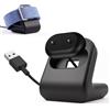Ermorgen Stazione di ricarica 2 in 1 e cavo USB-A compatibili con Google Fitbit Air | Stazione di ricarica 2 in 1 con cavo magnetico USB-A e sistema di gestione cavi, lunghezza 1 m, ideale per orologi - Nero