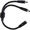 Generic Cavo di alimentazione DC5521 femmina a 2 connettori maschio 5,5 x 2,1 mm, cavo adattatore per telecamere di sicurezza e dispositivi di rete