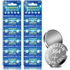 avmzvo SR621SW Batterie a bottone, AG1 LR621 Batteria per orologio 1,5V, 20 pezzi, 364/164/LR60/SR60 alcaline, confezione sicura per bambini【5 anni di garanzia】