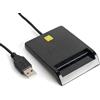 PintoHardware Lettore di schede DNIe 3.0/4.0 e smart card USB-A - Certificato digitale FNMT, firma elettronica ISO 7816, plug & play, compatibile con Windows 10/11, macOS e Linux.