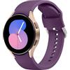 Amzpas Cinturino per Samsung Galaxy Watch 7/6/5/4 40mm 44mm, 20mm Cinturino Sportivo in Silicone per Samsung Galaxy Watch 4 Classic/Watch 5 pro/Watch 6 Classic/FE (Viola scuro)