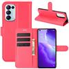 Fertuo Cover per OPPO Find X3 Lite 5G, Custodia Portafoglio Cover a Libro in Pelle Flip Case con Silicone Bumper, Fibbia Magnetica, Porta Carte, Kickstand, per OPPO Find X3 Lite 5G, Rosso
