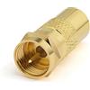 conecto adattatore per antenna,connettore F a presa IEC, adattatore per il collegamento di connessioni IEC a connessioni satellitari, placcato oro