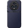 Kepuch Cover per Honor Magic 5 Pro - Custodia Case Piastra Metallica Incorporata Litchi Grano - Blu
