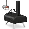Rilime Copertura per forno per pizza Ooni Karu 12, 420D, impermeabile, in tessuto Oxford, borsa per il trasporto per pizza con tasca superiore con cerniera, accessorio nero (81 x 42 x 21 cm)