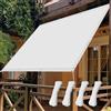 ZZGZZG Telone in Tessuto Impermeabile 230 x 300 cm Protezione Raggi UV Facile da Installare Rettangolare Telo Parasole Antivento con Fune e Occhiellato per Patio Balcone Prato, Bianco