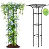 MYMULIKE Traliccio da giardino per piante rampicanti da esterno, traliccio con sommità a fungo da 165 cm per piante rampicanti, supporto per piante in vaso, rose rampicanti, clematidi e ortaggi