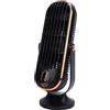 Beufee Piccolo Ventilatore a Torre, Ventilatore da Tavolo a Torre Oscillante a 5 Ingranaggi USB Ricaricabile Scrivania Portatile per la di casa e Ufficio al Coperto, 25x9 cm (Black)