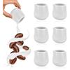SLTAXAR 6 Pezzi Mini Brocca per Latte in Ceramica 90ml Brocca per Salsa da Cucina,Mini Lattiera Bricco Latte Porcellana,Tazza da Caffè e Salse,Piccola Brocca per Caffè,Panna,Latte, Bianco