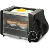 RSGXLFQZVAK Friggitrici, Multifunzione Mini Elettrico Cottura Da Forno Arrosto Grill Uova Fritte Frittata Padella Colazione Macchina for il Pane Tostapane(Noir)