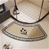 Morbuy Tappetino Doccia Curvo in Diatomite, Tappeto Bagno Super Assorbente ad Asciugatura Rapida Antiscivolo Lavabile per Box Doccia Angolare (Tulipano nero,45x90cm)