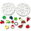 Cestony 2pcs Mini frutta anguria banana fragola limone kiwi mandarino forma fetta stampi in silicone per torta fai da te fondente biscotti sapone budino zucchero cioccolato caramelle dure dessert