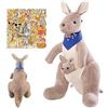 JynxtoyZeal Peluche Canguro Realistico 32 cm, Cuscino Morbido a Forma di Cangur