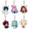 JUSONGKWCP 6 Pezzi Alien Stages Portachiavi Alien Stages Cosplay Carino Ciondolo Acrilico Figura Keychain Decorazioni Set