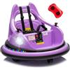 Mondial Toys Autoscontro Elettrico 12V per Bambini Mondial Toys - Macchina Girevole 360° con Telecomando, Joystick, Cintura 5 Punti, Bluetooth, Luci LED, Musica, Paraurti, Giostrina da Casa (Violetto)