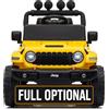 Mondial Toys Jeep Wrangler Rubicon 12V Macchina Elettrica per Bambini con Licenza Ufficiale Doppio Motore Telecomando Parentale Luci LED Musica Auto Elettrica Fuoristrada Full Optional (Giallo)