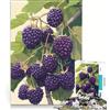 JIANGENNF Puzzle per adulti da 1000 pezzi con more sul ramo, gioco rilassante, sfida impegnativa, per rafforzare l'amore tra le coppie 38x52cm