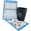 KENDi GAMES Tazza cubo in plastica morbida - nero - teschio - 6 dadi - guida rapida
