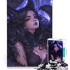 JIANGENNF Puzzle per adulti da 1000 pezzi, ragazza volpe dai capelli neri, sexy, divertente, antistress, con pezzi ad incastro di forma casuale 50x75cm