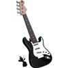 Bosiyrggrl Chitarra Giocattolo da 17 Pollici per Bambini, Strumenti Musicali per Chitarra Elettrica A 4 Corde per Bambini, Strumento Elettronico Portatile Giocattolo Facile da Usare, A